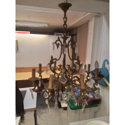LUSTRE 8 FEUX BRONZE 