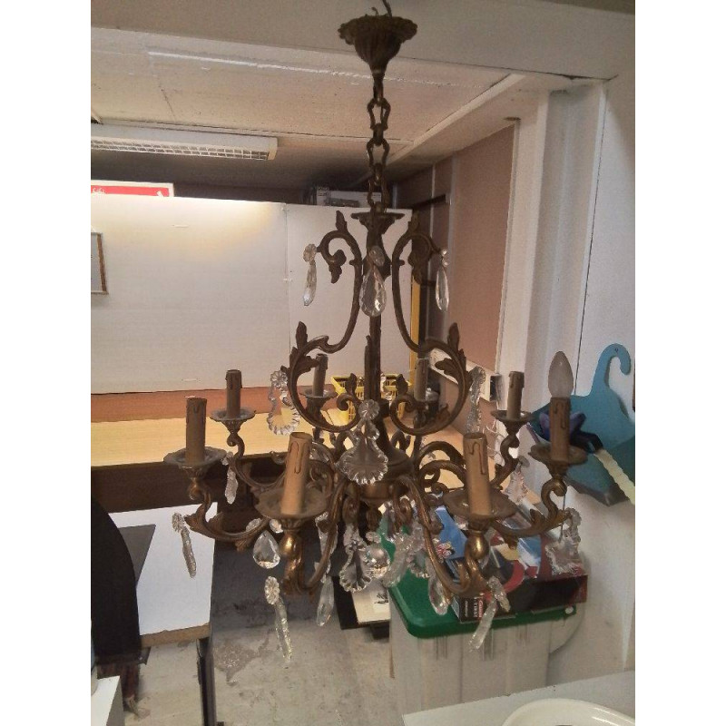 LUSTRE 8 FEUX BRONZE 