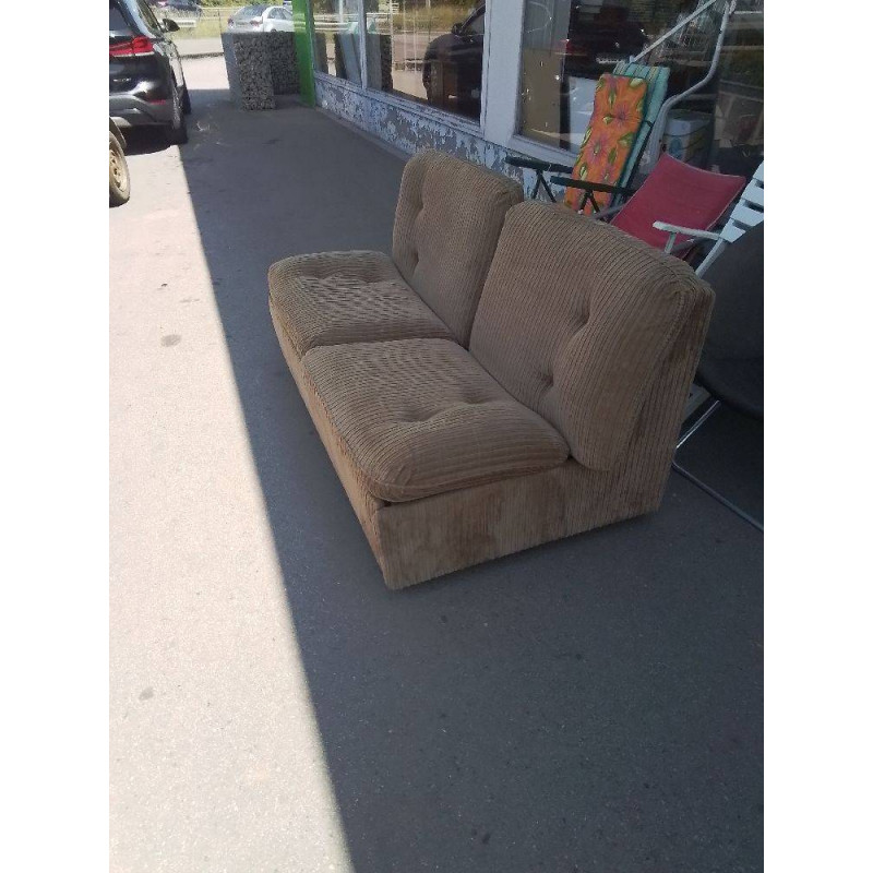CANAPE LIT VINTAGE BRUN BEKA 