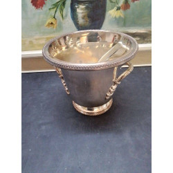 POT A GLACONS METAL ARGENTÉ 