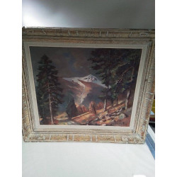 PEINTURE SIGNÉE PAYSAGE MONTAGNARD 