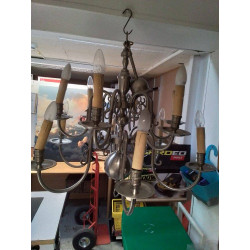 LUSTRE STYLE FLAMAND 12 FEUX