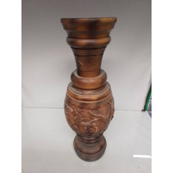 VASE BOIS SCULPTÉ 