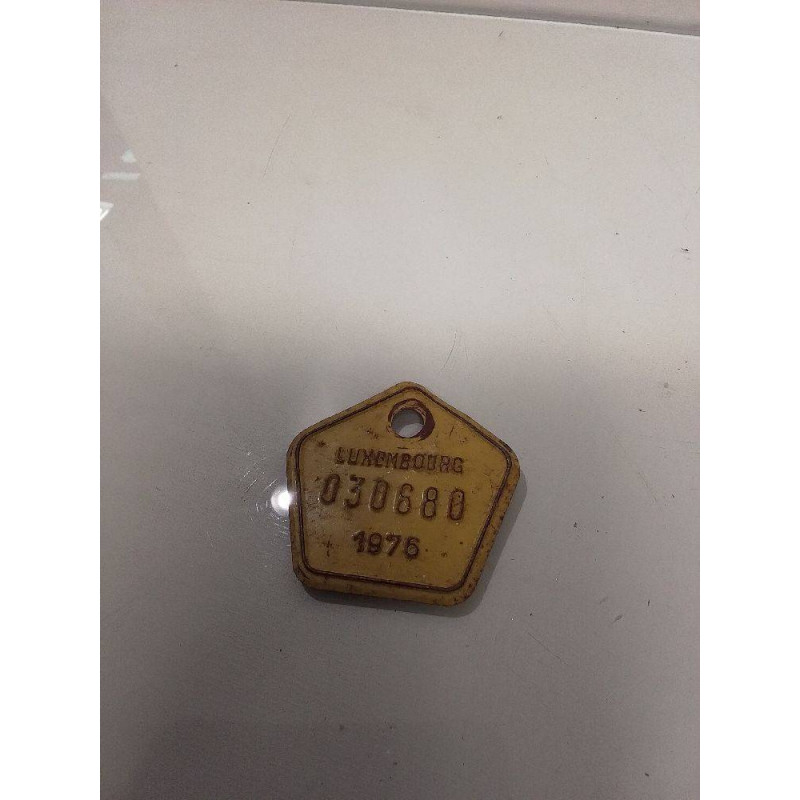 PLAQUE IMMATRICULATION VELO