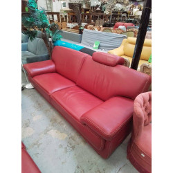 SALON CUIR ROUGE 3+2