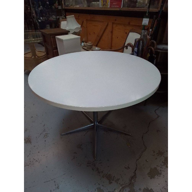 TABLE RONDE FORMICA PIED METAL 