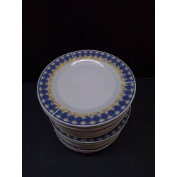 LOT D\'ASSIETTES MOTIF BLEU