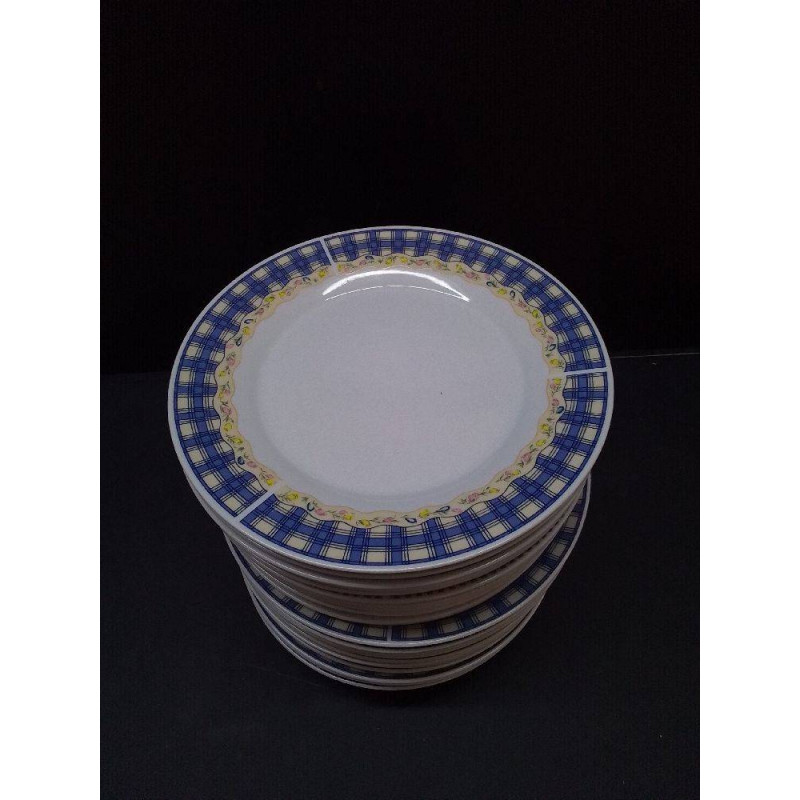 LOT D\'ASSIETTES MOTIF BLEU