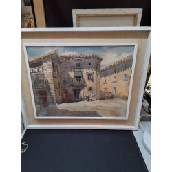 AQUARELLE SIGNÉE VILLAGE...