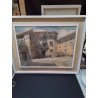AQUARELLE SIGNÉE VILLAGE ESPAGNOLE 