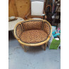 FAUTEUIL STYLE LOUIS XVI LÉOPARD DORÉ