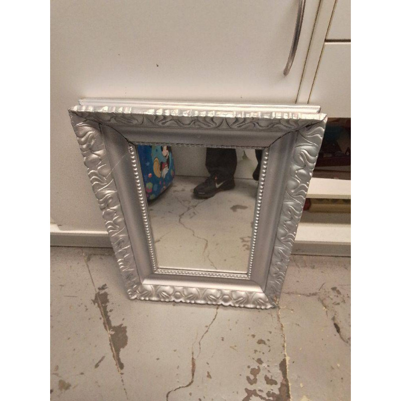 MIROIR RECTANGULAIRE ARGENTÉ 