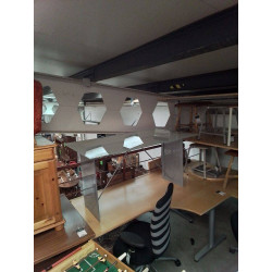 BUREAU METAL ET VERRE 