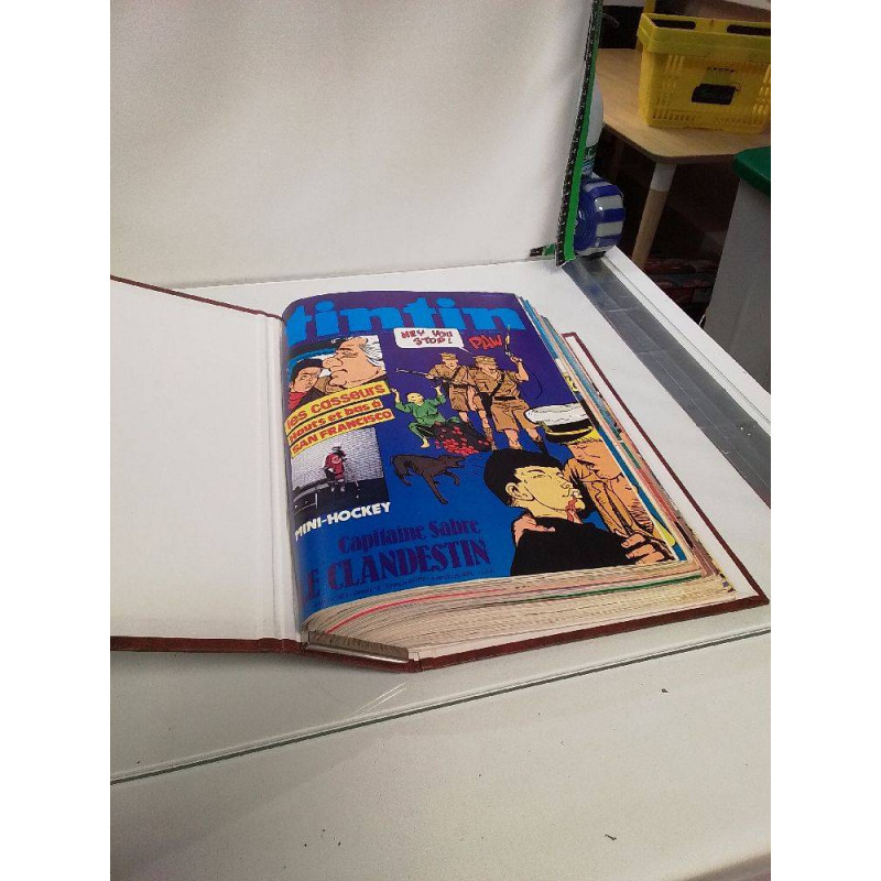 LOT REVUES TINTIN 12 CLASSEURS 