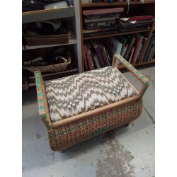 BANC COFFRE ÉTROIT ROTIN 