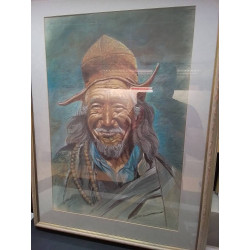 TABLEAU HOMME AU PERLES 