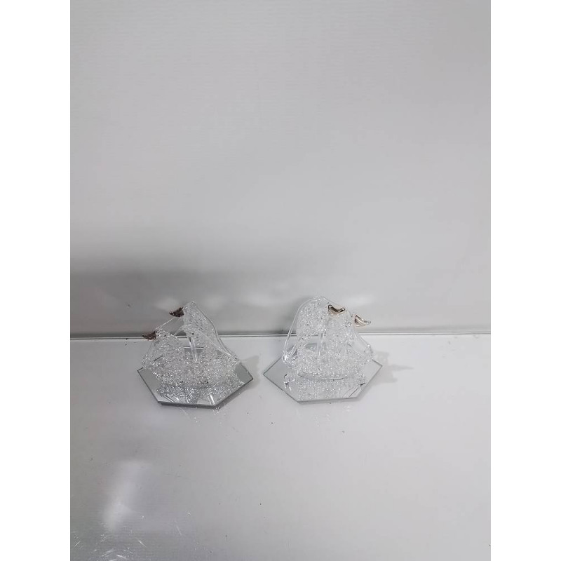 PAIRE DE DÉCORATIONS VERRE
