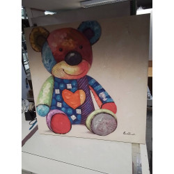 TOILE OURSON MULTICOLORE 