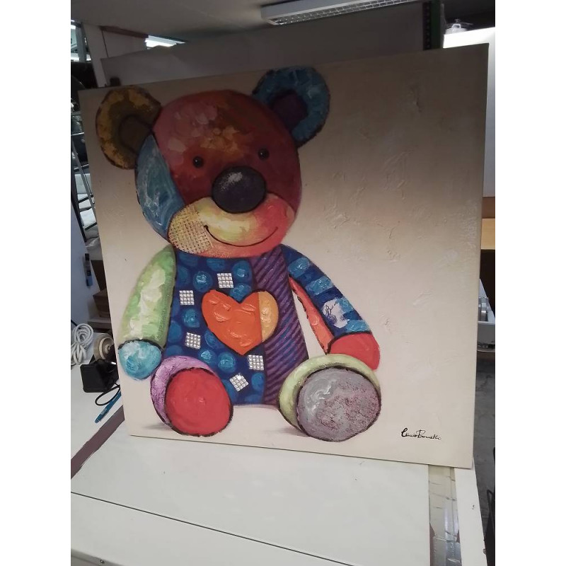 TOILE OURSON MULTICOLORE 