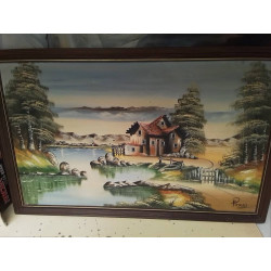 HUILE SUR TOILE PINERO