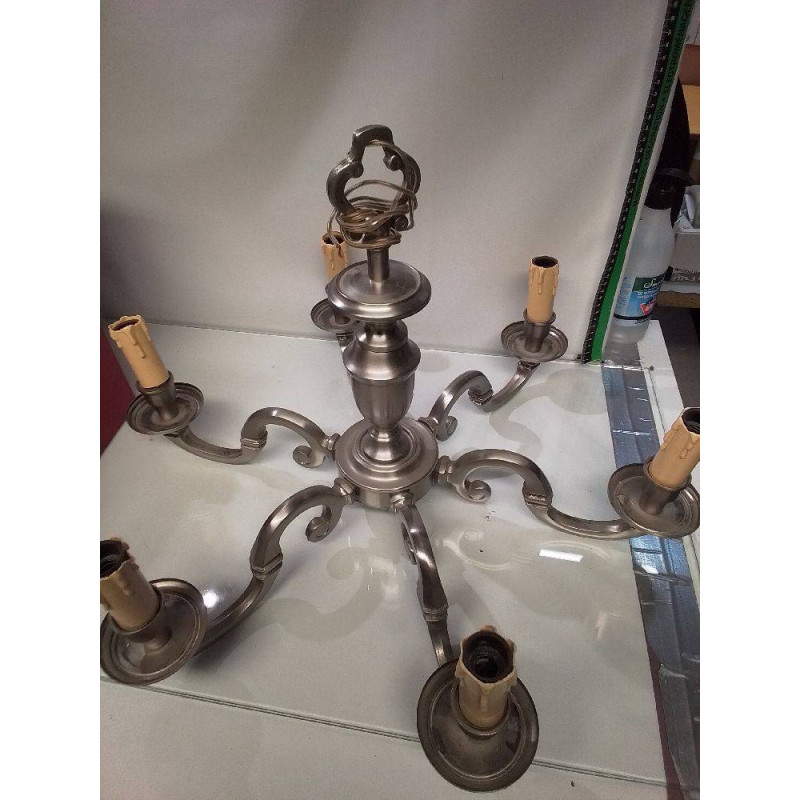 LUSTRE METAL 6 BRANCHES 