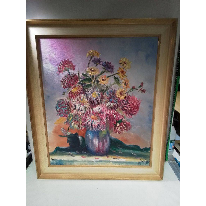 TABLEAU BOUQUET SIGNÉE 