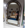 MIROIR METAL ORNEMENT DORÉ 
