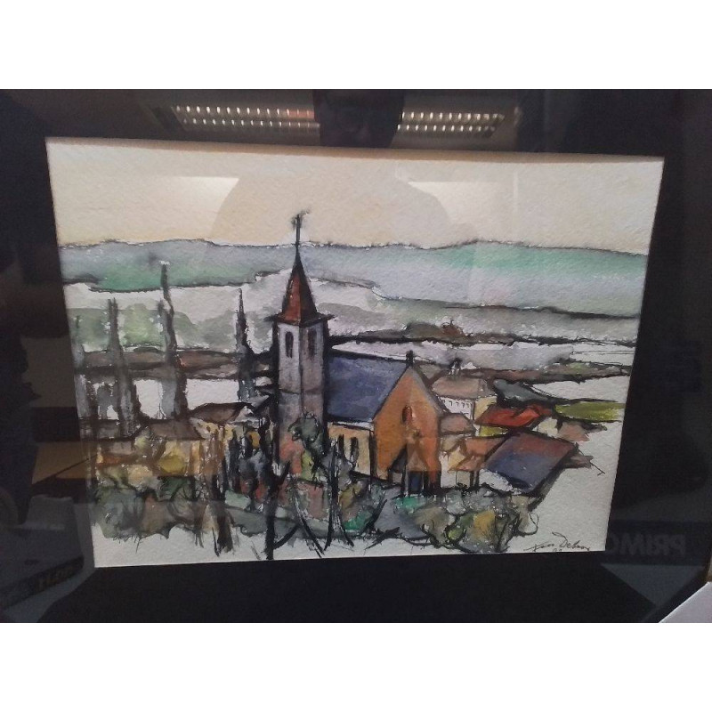 AQUARELLE LUXEMBOURGEOISE SIGNÉE 