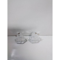 PAIRE DE DÉCORATIONS VERRE