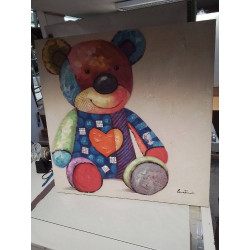 TOILE OURSON MULTICOLORE 