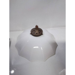 VERRE DE LAMPE OPALINE 