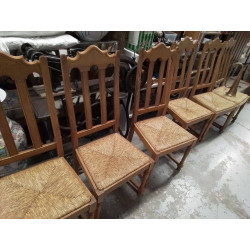 LOT DE 6 CHAISES ASSISES...