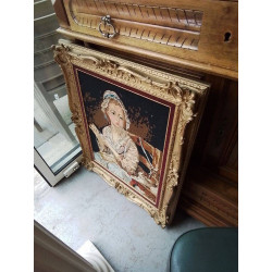 TAPISSERIE CADRE DORÉ 