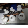 LUSTRE 6 FEUX BOIS ET METAL 