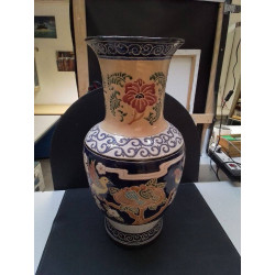 VASE CÉRAMIQUE MOTIF OISEAUX 