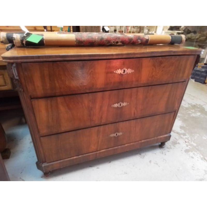 COMMODE BIEDERMEIER EN NOYER (PAS DE CLE)