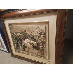 TABLEAU DECOR RELIEF ARGENTÉ 