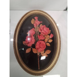 CADRE OVALE DECOR ROSES