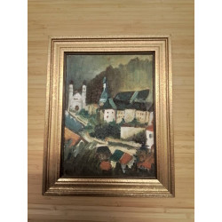 HUILE SUR TOILE CLERVAUX...