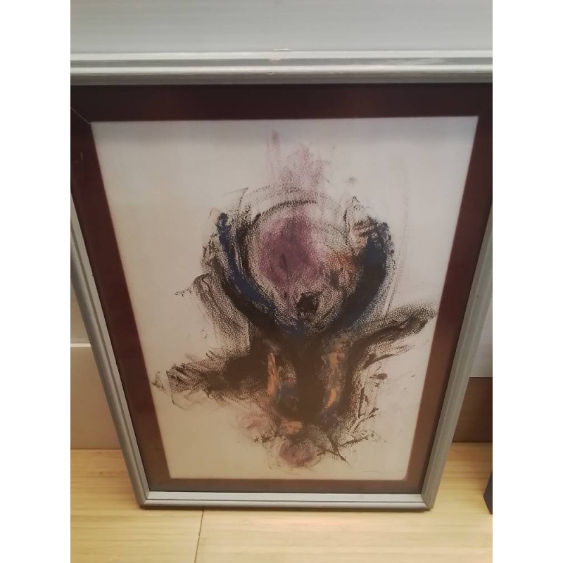 PEINTURE ABSTRAITE SIGNEE MANGEN NORBERT