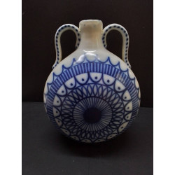 VASE CÉRAMIQUE MOTIF BLEUS 
