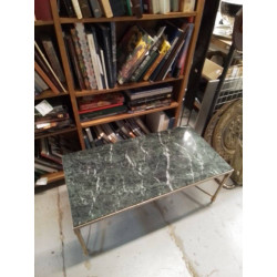 TABLE BASSE MARBRE ET LAITON