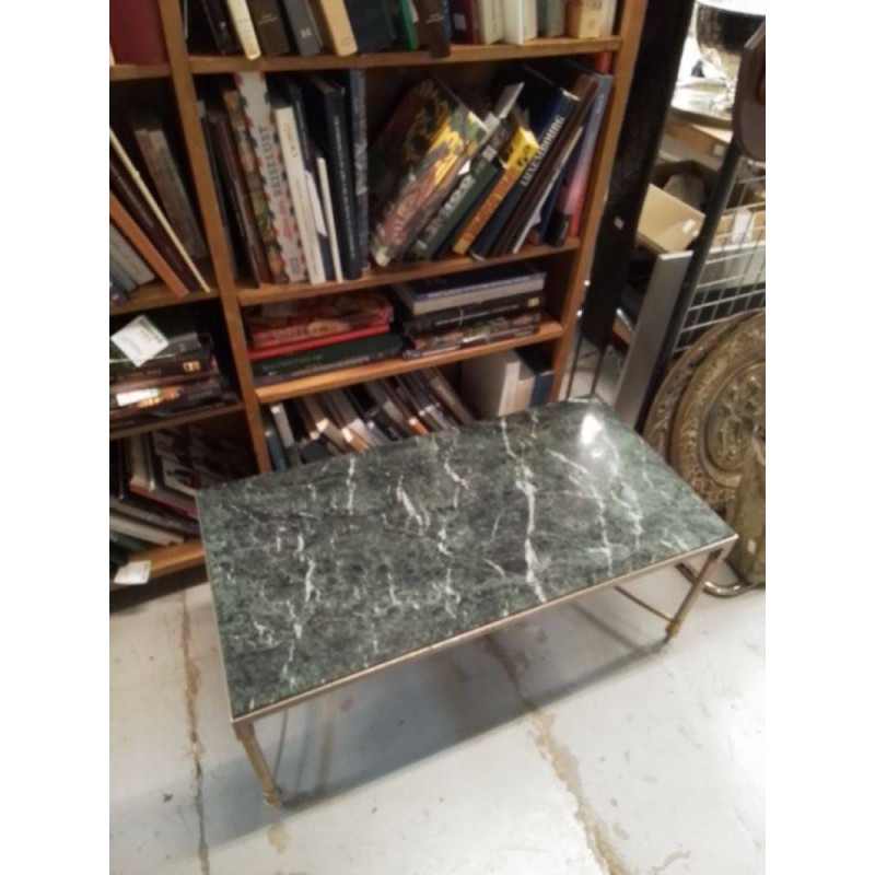 TABLE BASSE MARBRE ET LAITON