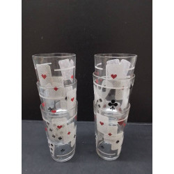 LOT DE VERRES CARTES 