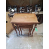 LOT DE TABLES GIGOGNES MARQUETERIE 