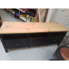 MEUBLE TV BICOLORE 3 TIROIRS 