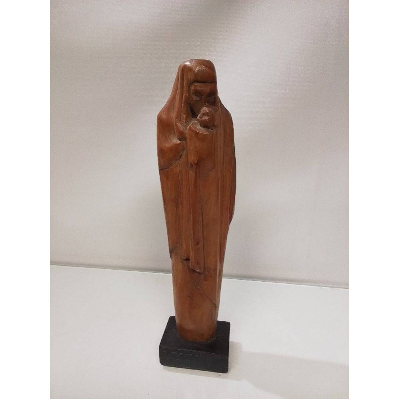 STATUETTE VIERGE EN BOIS 