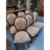 LOT DE 6 CHAISES EN NOYER 