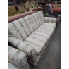 SALON 3+1 TISSU MOTIF FLEURS BEIGE