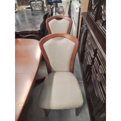 LOT 4 CHAISES TISSU BEIGE...